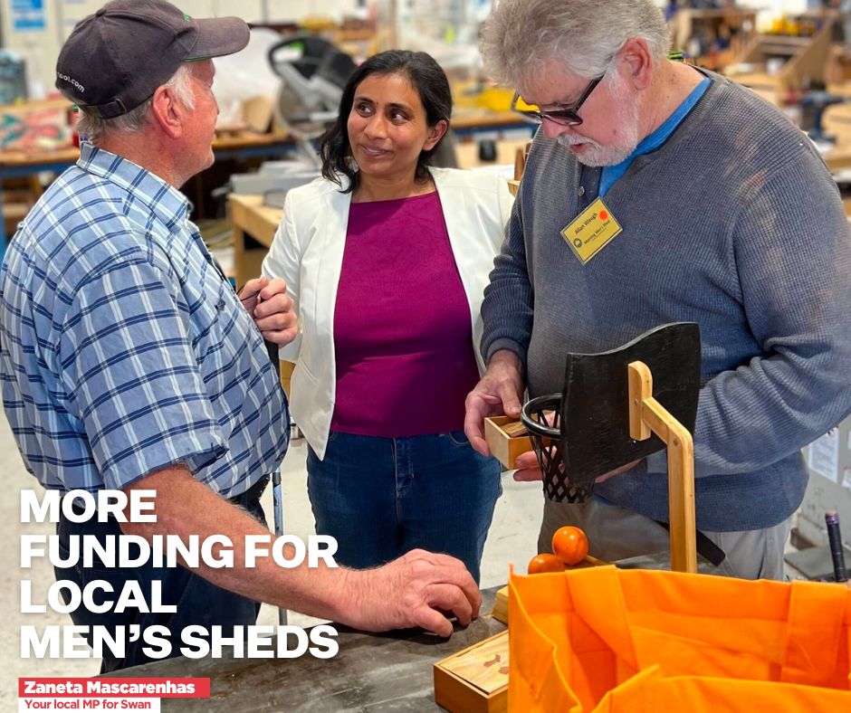 More funding for Belmont and Manning Men's Sheds Main Image